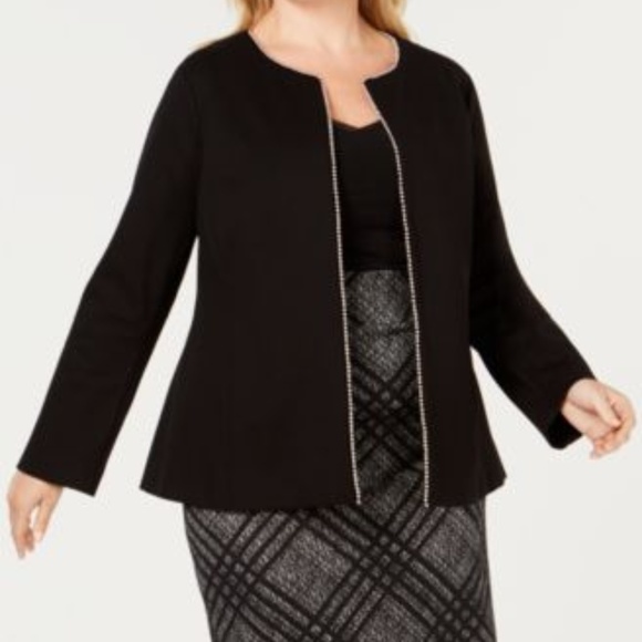 Alfani Jackets & Blazers - NWT Alfani Plus Size Beaded Edge Jacket
